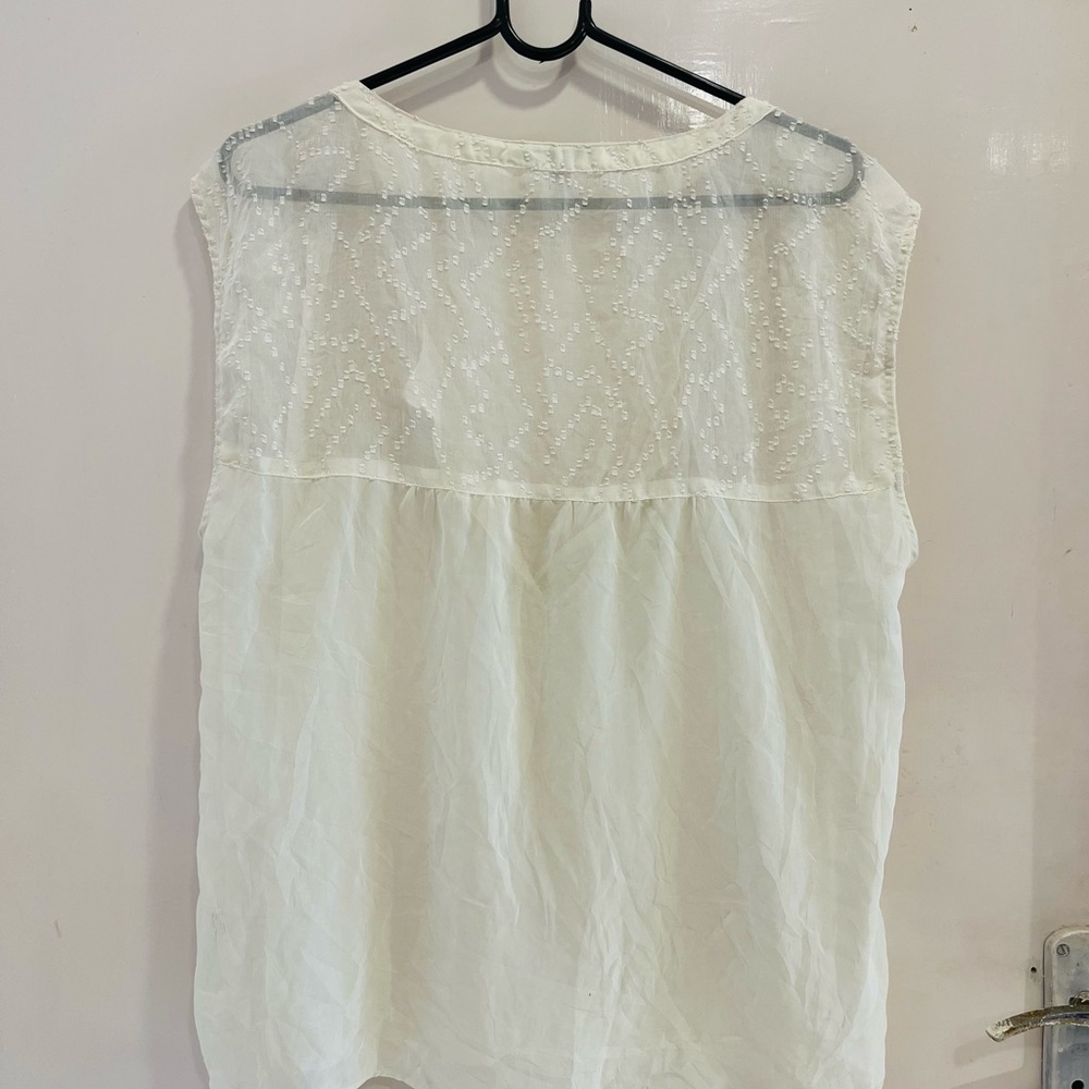 American eagle Off white georgette top - Picture 12 of 16